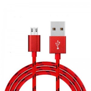 مايكرو إلى كابل بيانات USB جديلة النايلون